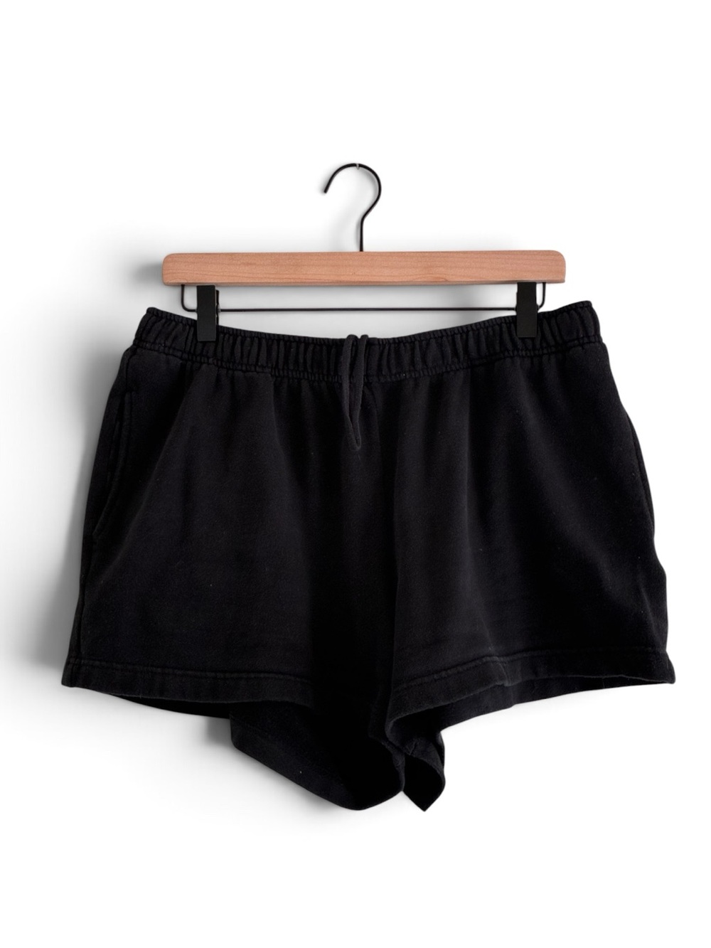Universal Thread | Black cotton blend sweat lounge shorts elastic waist medium